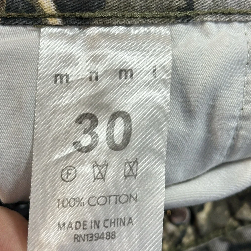 MNML Camo‎ Cargo Pants Woodland Camouflage Button Fly Tactical Workwear 30x32